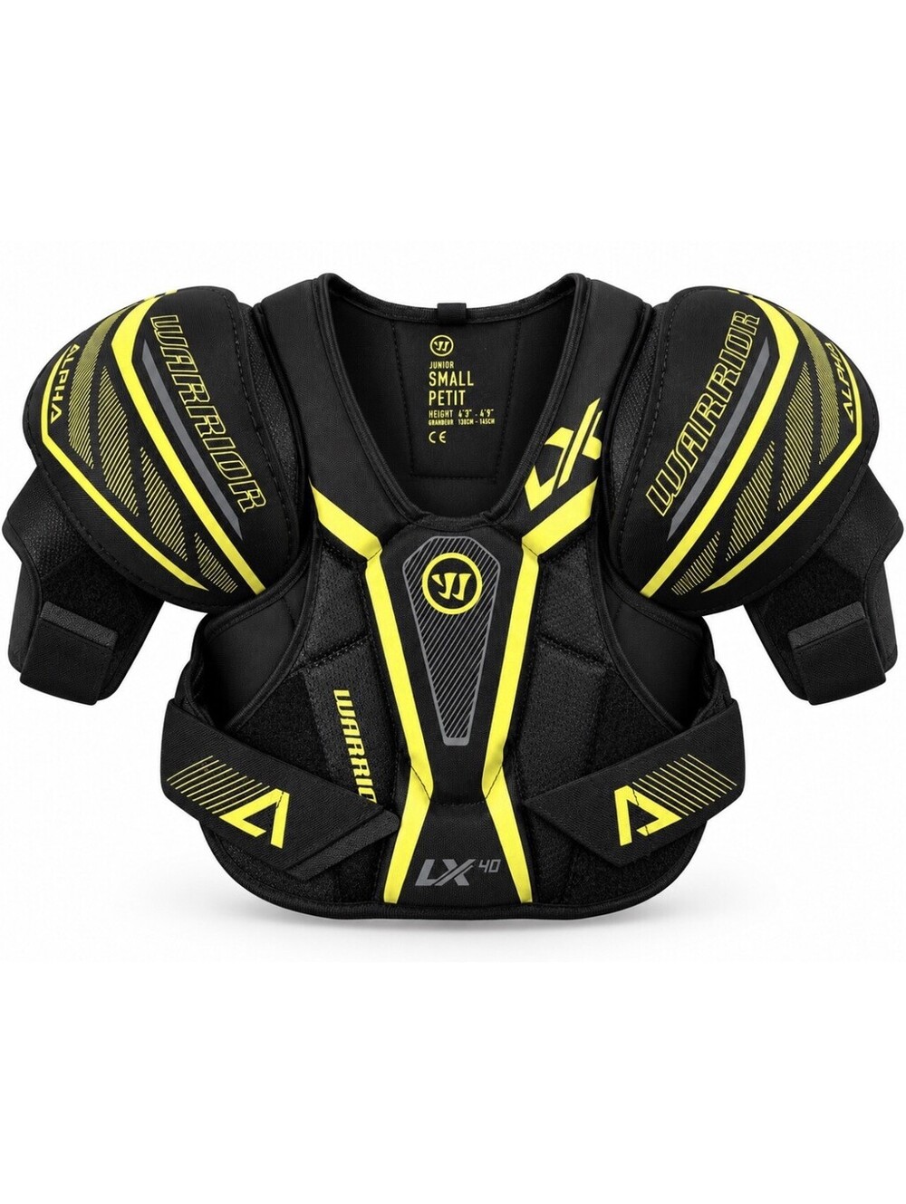 Warrior Alpha LX 40 Junior Small Hockey Shoulder Pads Black Yellow Youth New